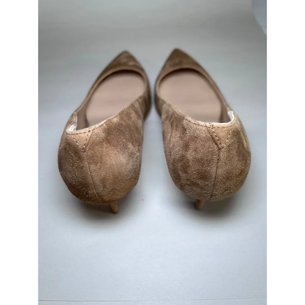 Veronica Beard Hazelwood Suede Pointed Toe Pumps Brown Heels J3727L4 Size 6.5M